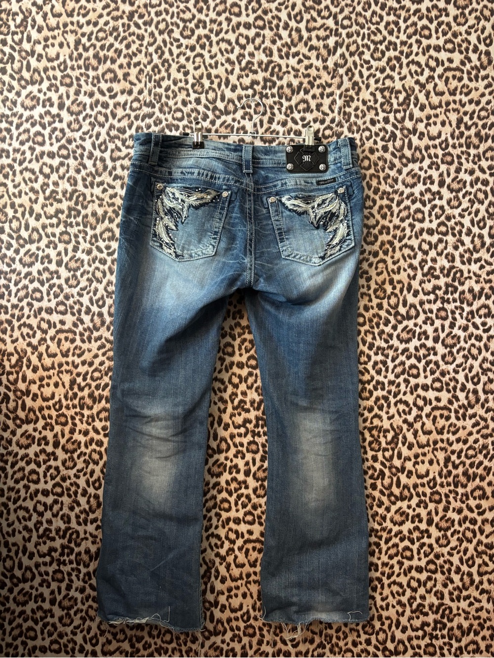 Miss Me Women's Blue Embroidered Boot Cut Jeans - Picture 2 of 5